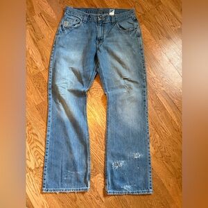 Cinch Men's Light Blue Distressed Jeans
